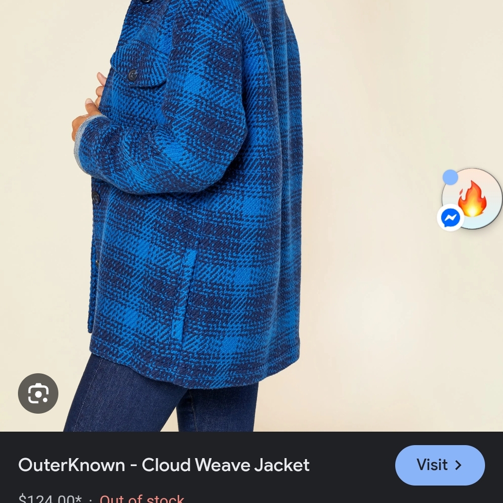 Outerknown Blue Checkered Jacket - image 2